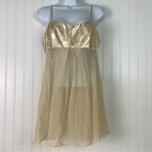 Victoria Secret Teddy‎ M Beige Thong Lingerie